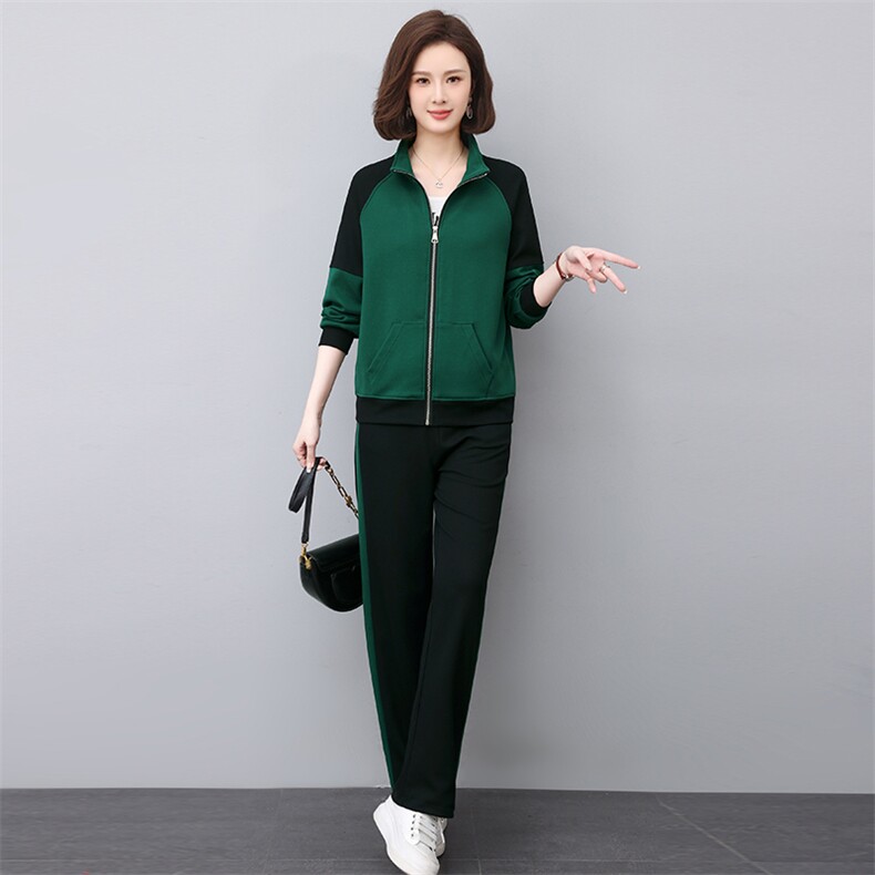 运动服套装女春秋2024年春秋装新款时尚洋气减龄卫衣休闲两件套,女装套装/套裙,涵誉