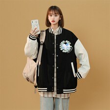 中性风 春秋季情侣棒球服男女休闲夹克女时尚外套男BQF296-P50图片