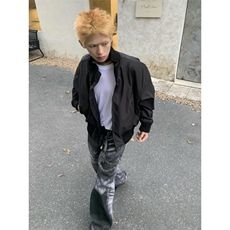 MF06-特P90美式高街立领棒球棉服飞行夹克棉衣短款外套男，男装夹克，电商B327