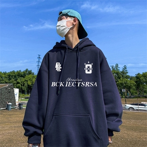 抖音得物供货 可提供视频 春装重磅美式宽松连帽卫衣DL2436图片