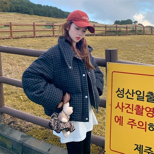 现货【新款】韩系格子短款羽绒服8833-P255-K369图片