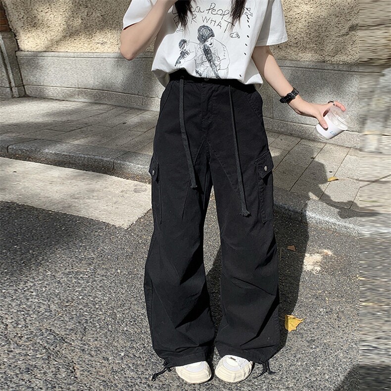 美式hiphop工装裤男女2026春夏宽松阔腿拖地裤休闲长裤YD9002-P75,男装牛仔裤,星座509