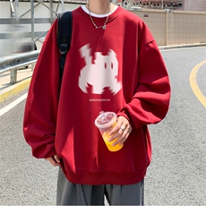 高品质！360克重磅秋季潮牌宽松圆领卫衣FY347p35加绒p45控58，男装卫衣，星座610B-1