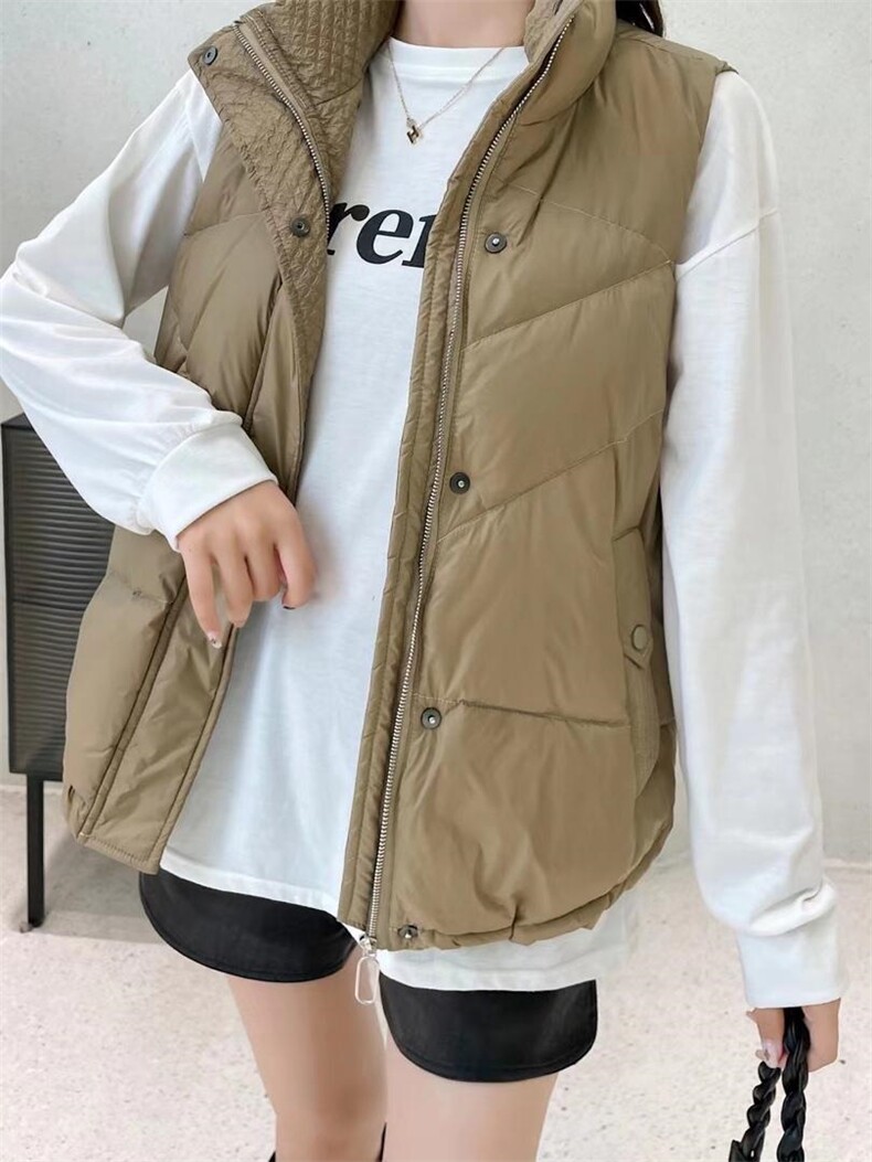 冬款羽绒休闲补单款马甲，女装马甲，名门秀