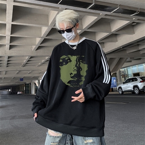 抖音得物供货 提供视频 秋冬重磅美式宽松织带圆领卫衣0316图片