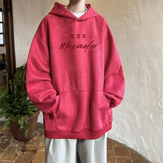 量大优可提供视频麂皮绒卫衣连帽HD019-1-LPWY4280-P40，男装卫衣，电商019-1