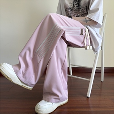 夏季新款美式潮流条纹冰丝凉感宽松休闲裤B315-K25667-特p35控68，男装休闲裤，电商B315