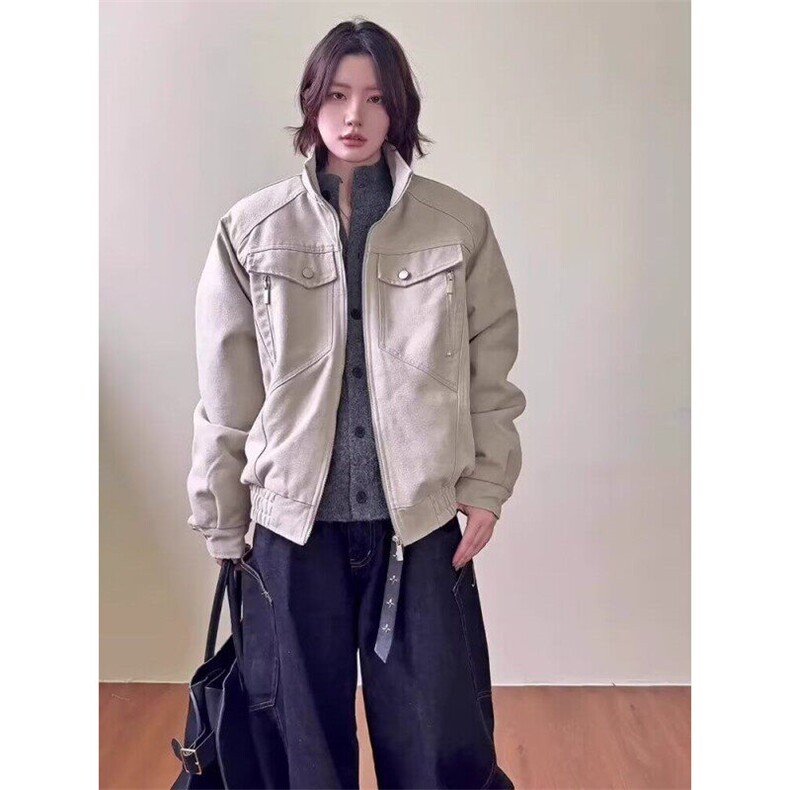 蛇年限定座山雕棉服男冬季加绒加厚蟒纹帆布夹克短款工装棉衣外套,男装夹克,星座603-2