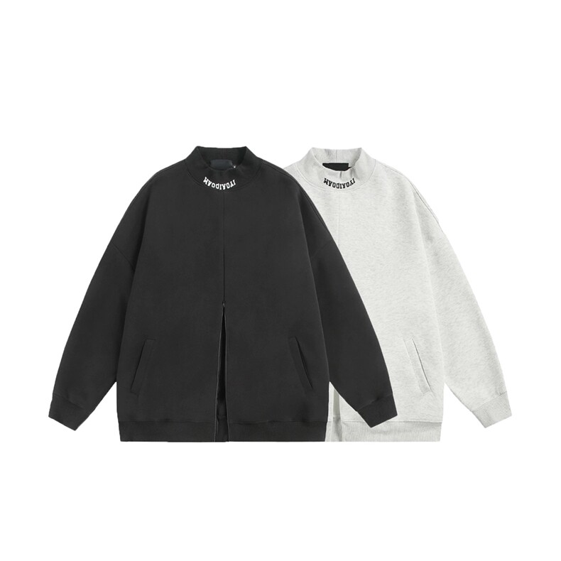 特P53-HY07-现货-半拉链立领卫衣男女情侣学院风宽松上衣，男装卫衣，星座618B-1