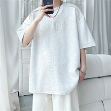 212A-T2580特25批48新款钢印字母经典百搭T恤男女通用短袖，男装T恤，星座212A（原A324）