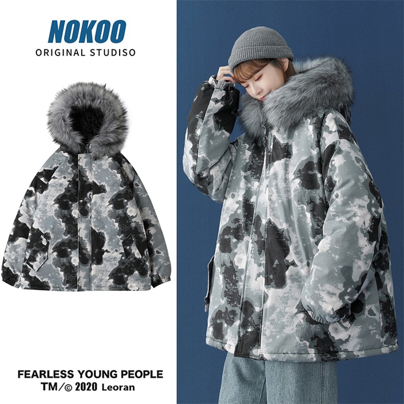 MC49099-P135日系潮棉衣男大码派克服男工装棉服外套棉袄,男装棉衣,电商A040
