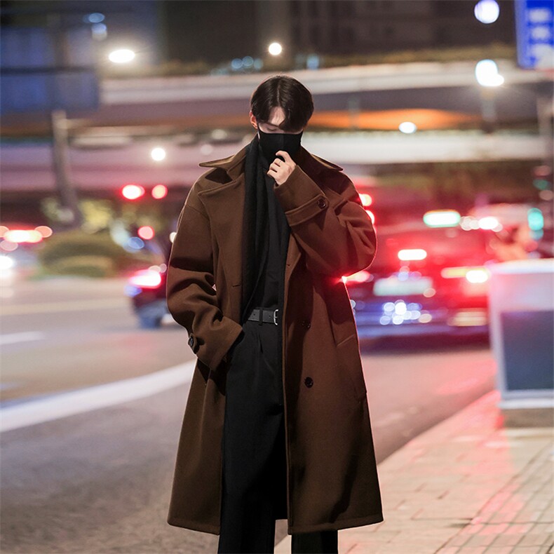 长款过膝男装呢料呢子大衣冬季呢子翻领外套XZ514-2-F10-P138，男装毛呢大衣，星座514-2(原B239)