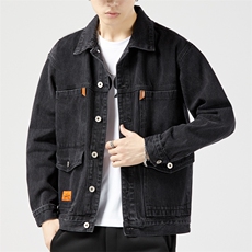 春秋牛仔夹克男潮流青年宽松百搭秋季大码外套JK150-p60现货外贸，男装夹克，星座224-1