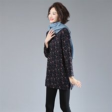 圆领件长袖套头个性优雅保暖舒适通勤常规2021秋冬新款加绒，女装卫衣/绒衫，独衣靓