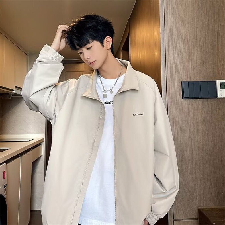 港风新款休闲防水外套男春秋季工装夹克ins宽松上衣,男装夹克,星座506
