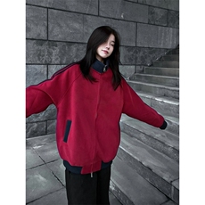 抖音得物高品质美式高街重磅结构设计拼接织带立领卫衣外套CM42，男装卫衣，电商A486