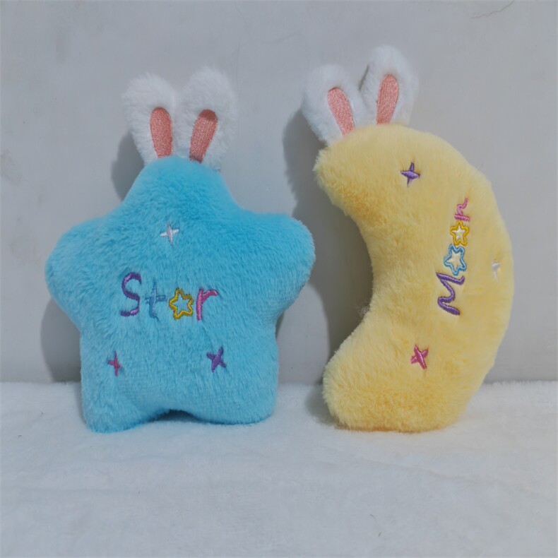 星月兔耳，明亮毛绒玩具