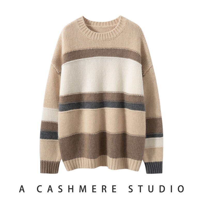 2025年秋季重工拼色绣花加厚毛衣，女装羊绒衫，绒歆坊