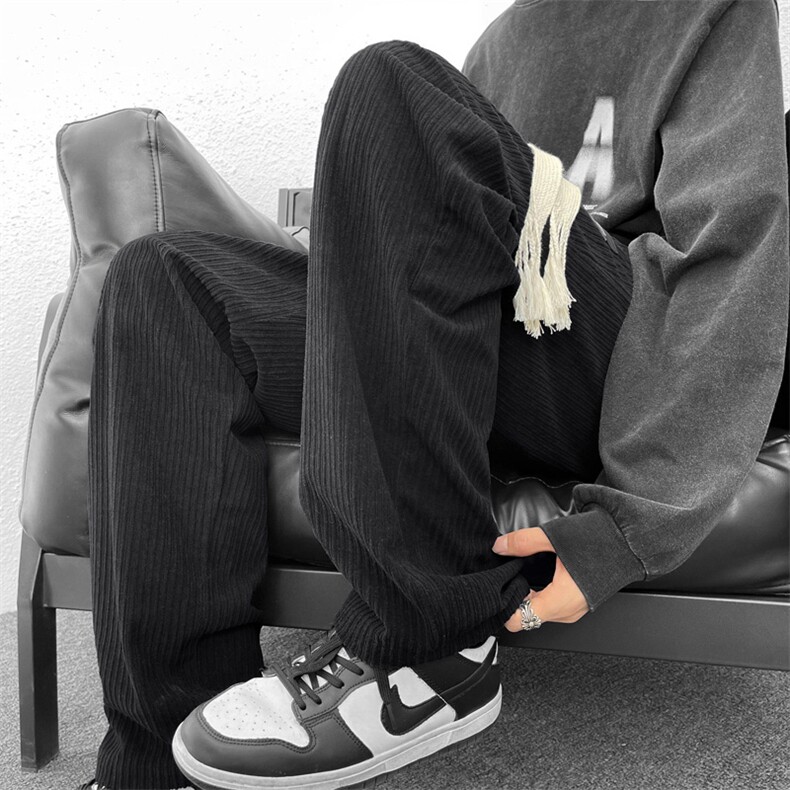 加绒休闲裤男士百搭宽松运动裤子男款1098常规37-加绒45,男装休闲裤,星座718-1
