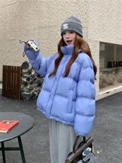 现货新款东大门加厚保暖羽绒服百搭连帽面包服女装外套女，女装羽绒服，网红馆