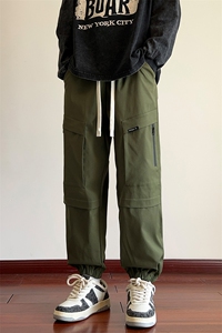 秋季现货休闲裤男多口袋束脚水洗工装裤DSA157B-K9833-特P45图片