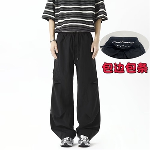 K336-P32 夏季薄款休闲冰丝裤男女同款立体腰围百搭图片
