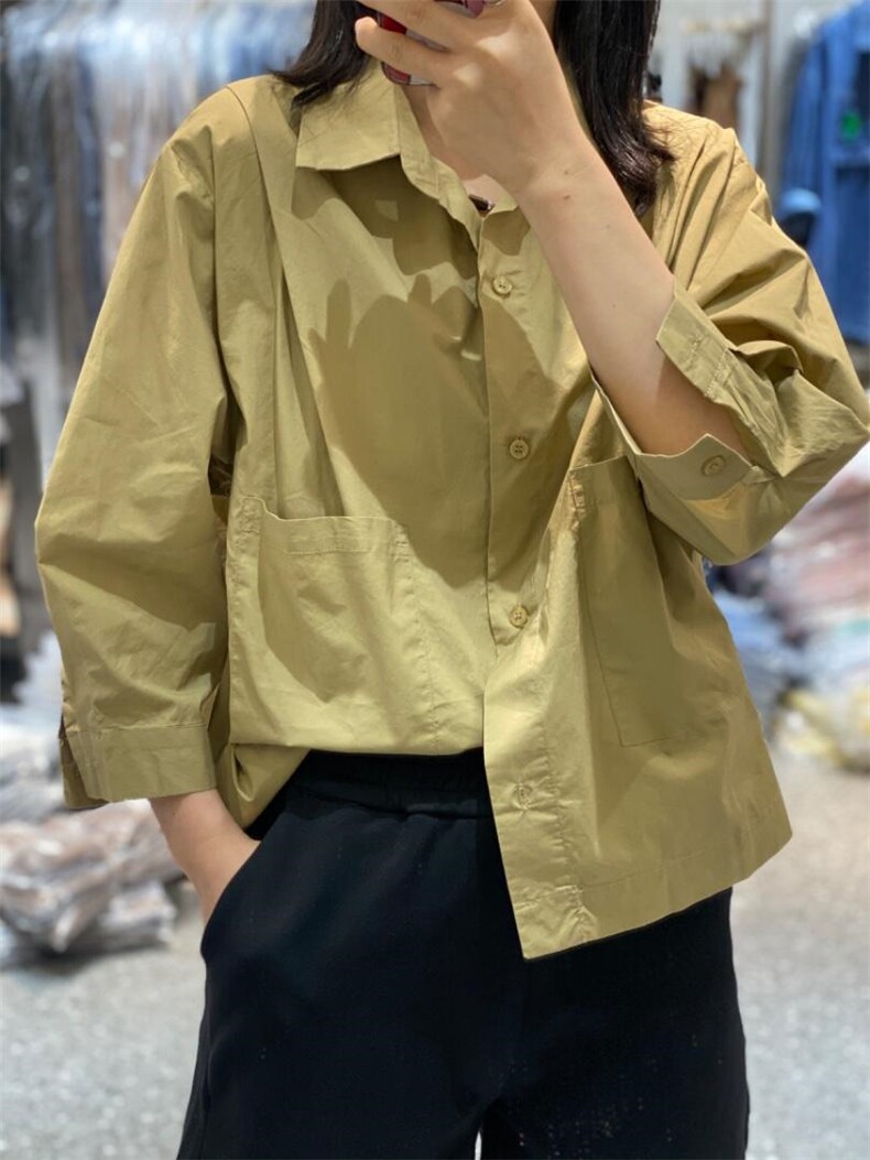 2022秋季新款女装韩版气质显瘦衬衫,女装衬衫,L·H·X