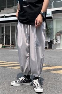 204-K20-P35男士裤子夏季工装束脚潮流男装ins 春夏薄款休闲长裤图片