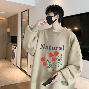 半高领毛衣男大码胖子针织衫毛线衣 M18460-P45 加绒款-P65图片