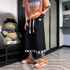美式七分裤子男士夏季薄款潮牌宽松直筒垂感休闲短裤DK904-P30，男装休闲裤，星座1008-1