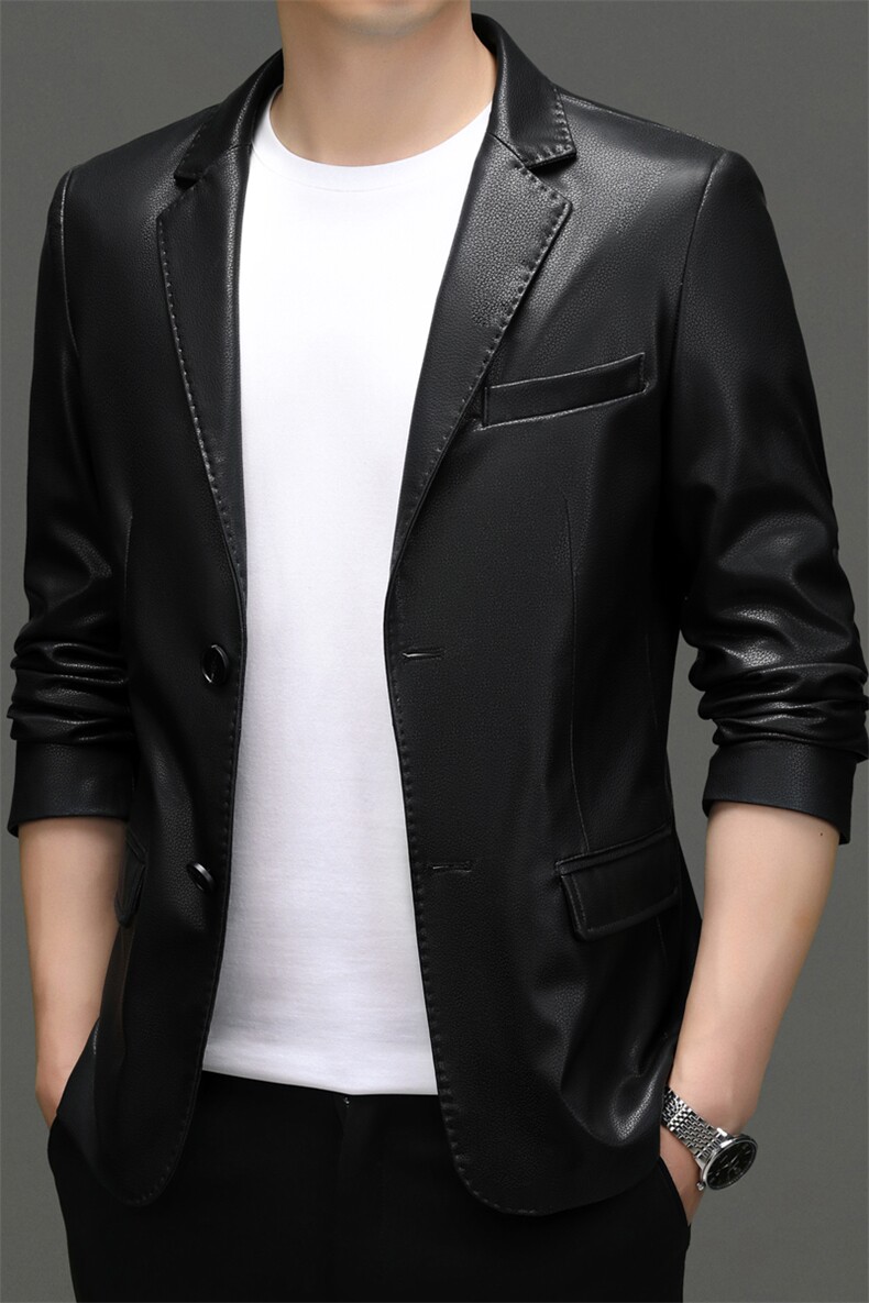 ZL36018秋冬新款男士休闲海宁皮衣西服绵羊皮外套皮衣男西装,男装西服,电商B360