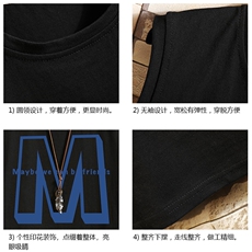 BX25260-P20港风运动汗背心男大码汗衫男无袖T恤男砖墙，男装T恤，电商A040A