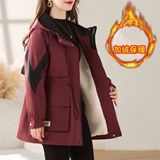 现货！加绒加厚2025年冬季新款棉衣女派克服，女装棉衣/棉服，慕咨