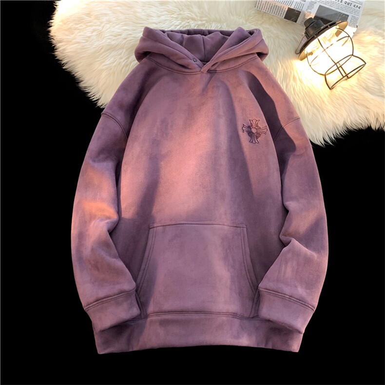 春季美式潮牌高街刺绣十字架连帽卫衣YT05P70M-4XL,男装卫衣,星座712