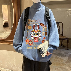 控68高领毛衣男士大码内搭毛线衣男 GM45299-P45加绒款-P65图片
