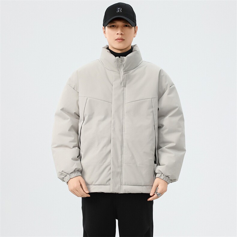现货美式高街休闲夹克冬季立领纯色三防户外工装加厚棉服外套,男装夹克,电商A486