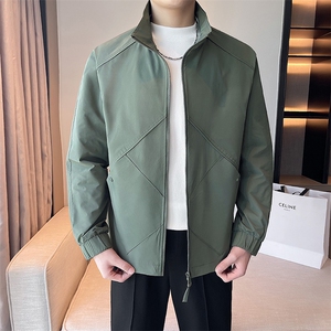 轻熟风~ 简约男生上衣外套夹克立领菱形格款 jk8452-P85图片