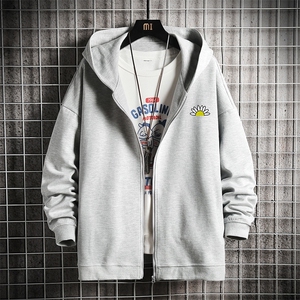 KS21089-P38连帽开衫卫衣男运动外套大码班服网格挂拍