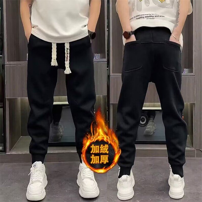 2024新款运动休闲裤春季男士潮流百搭束脚纯色哈伦裤网红百搭卫裤,男装休闲裤,星座506A