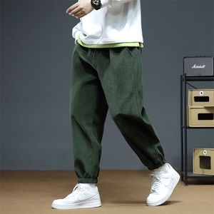 秋冬男装休闲裤宽松百搭刺绣灯芯绒束脚DS-A227A-K202-P55常规图片