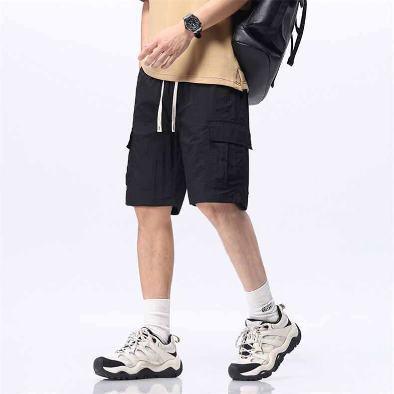 休闲工装短裤男士夏季薄款五分裤潮流百搭宽松速干裤运动中裤，男装牛仔裤，星座815-2