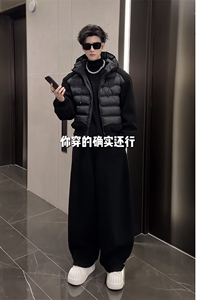 抖音冬季复古摇粒绒连帽棉服阔腿裤套装 M363-P127 K363-P67(网图图片