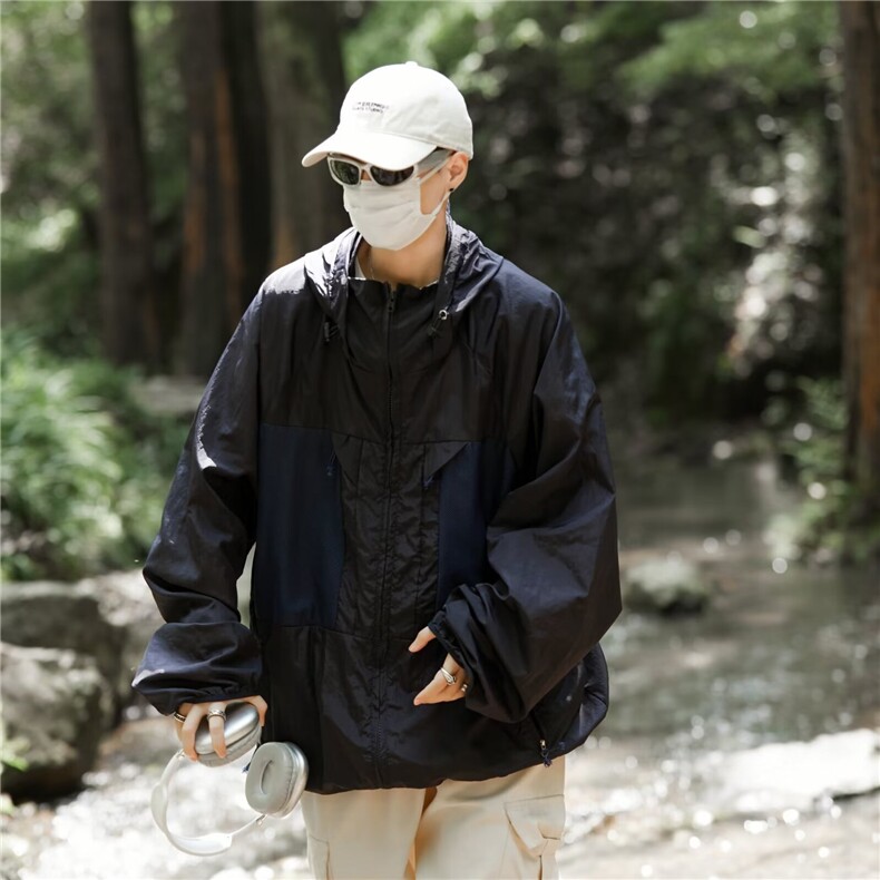 山系机能防紫外线冲锋衣男夏轻薄款户外速干防晒皮肤衣服夹克外套,男装夹克,星座1013