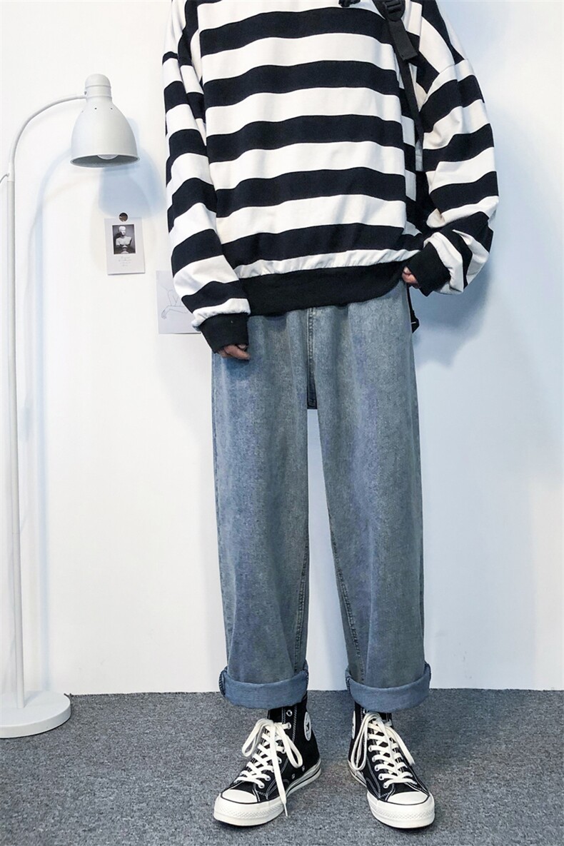 2021直筒牛仔长裤男坠感宽松阔腿裤ins复古潮N026/P50（低65）,男装牛仔裤,星座1506-1