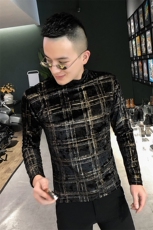 店主风T恤男长袖针织衫外穿网红半高领金大格打底衫A068-QS12-P45，男装T恤，星座419（原A233）