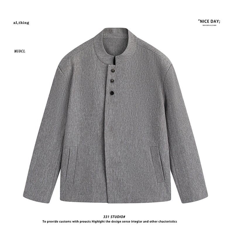 平铺~春季立领垫肩休闲西装外套YJ6008/P108,男装西服套装,电商B331