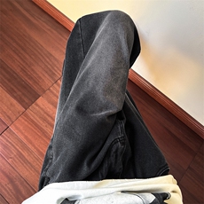 四季高街复古水洗牛仔裤男直筒宽松阔腿长裤K0686-P50，男装牛仔裤，星座205