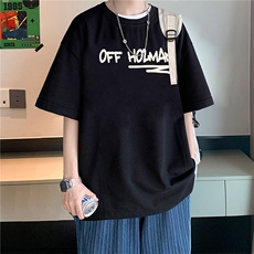 旗舰店印花短袖男女夏季新款美式潮牌重磅纯棉黑色T恤，男装T恤，星座218-1（原230）