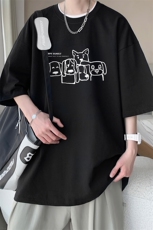 230g重磅纯棉短袖t恤男大码半袖半截袖DX17404-P20，男装T恤，电商A040