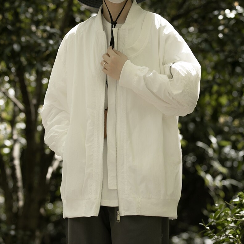港风大码日系男女户外薄款休闲连帽防晒服XZ213-JKFS03-P75控98,男装防晒衣,星座213